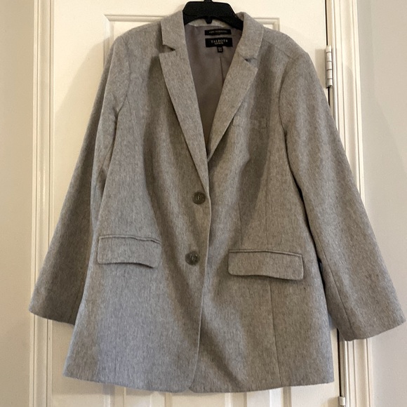 Talbots Long Wool-blend Herringbone Blazer - Picture 2 of 9